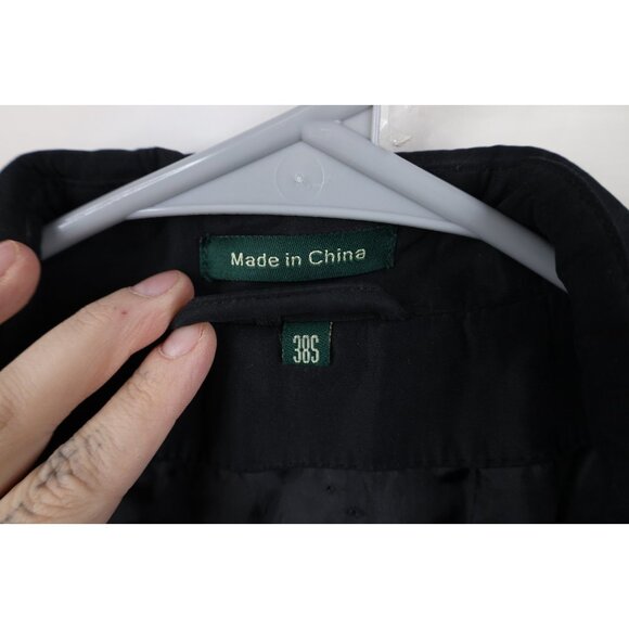 Vintage 90s Ralph Lauren Mens 38S Faded Microfiber Button Trench Coat Jacket - Picture 9 of 16